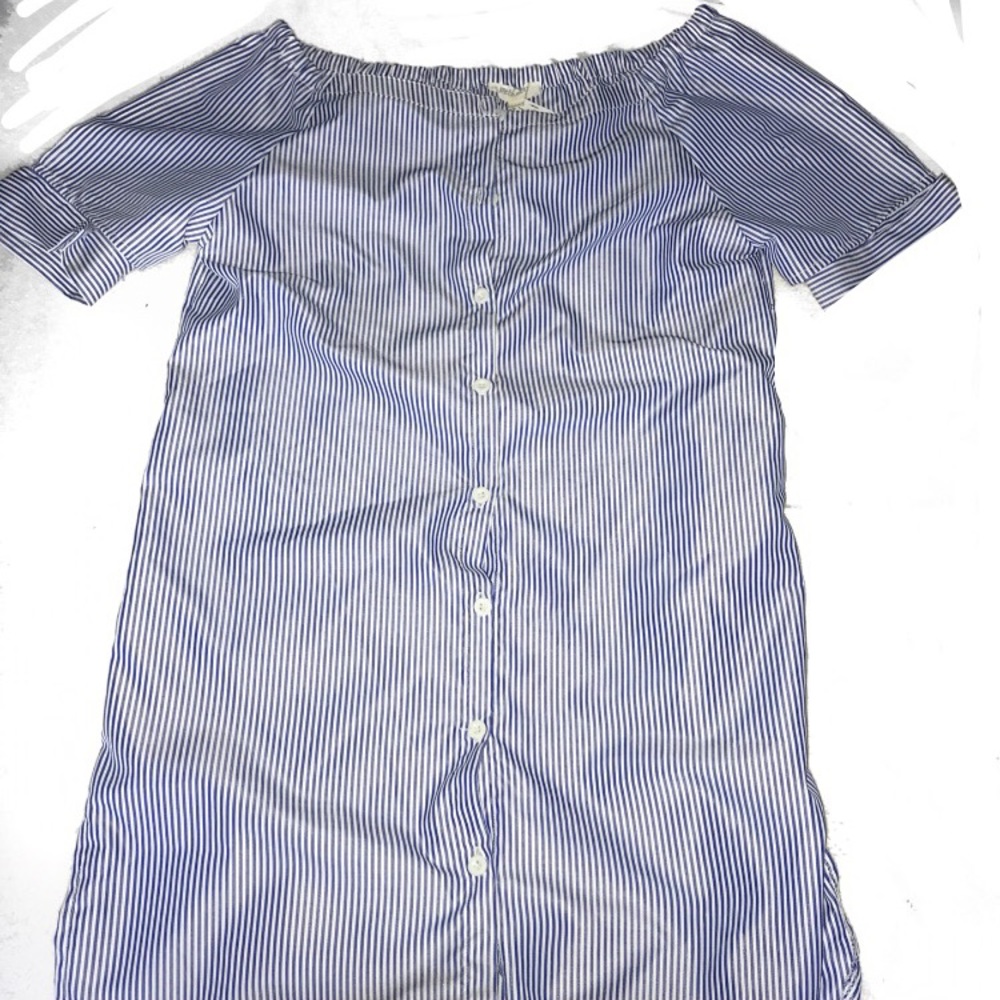 Blue and White striped dress - Picture 2 of 3